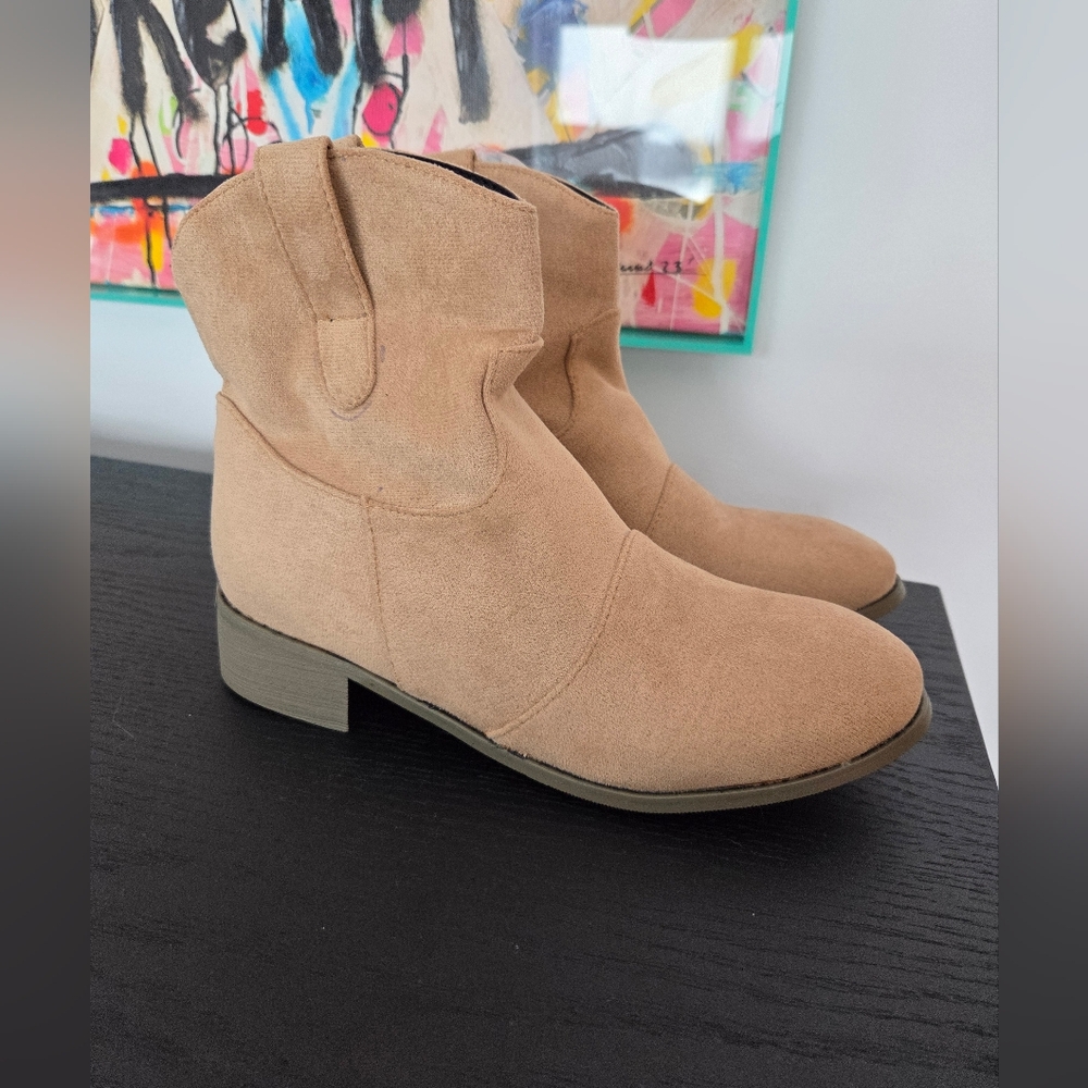 Beige Booties New Without Tags Size 38